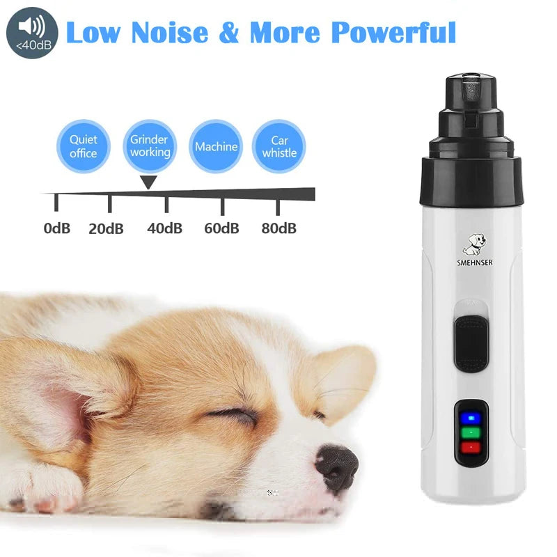 Electric Rechargeable Dog Nail Grinders Dog Cat Paws Nail Grooming Trimmer Tools USB Charging Pet Nail Clippers