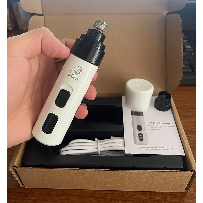 Electric Rechargeable Dog Nail Grinders Dog Cat Paws Nail Grooming Trimmer Tools USB Charging Pet Nail Clippers